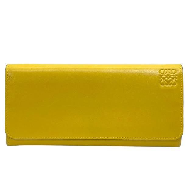 661 LOEWE ロエベ 折り財布 レザー イエロー アナグラム 661 LOEWE ロエベ 折り財布 レザー イエロー アナグラム