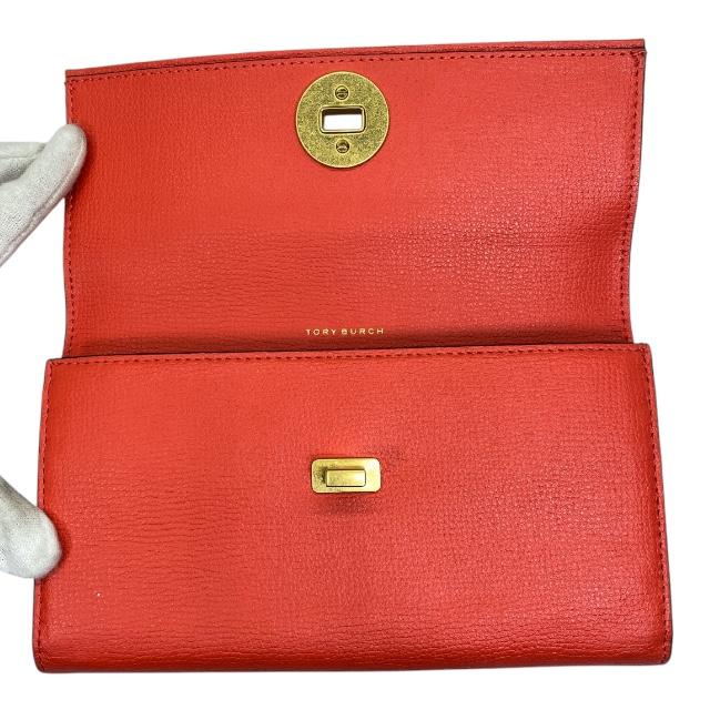 【美品】Tory Burch 二つ折り財布 長財布 ロングウォレット レザー TORY BURCH（トリーバーチ） 財布 長財布 ロングウォレット 二つ折り
