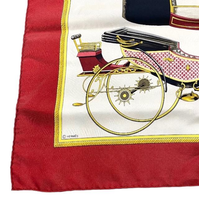 HERMES エルメス カレ90 LES VOITURES A TRANSFORMATION 折りたたみ式