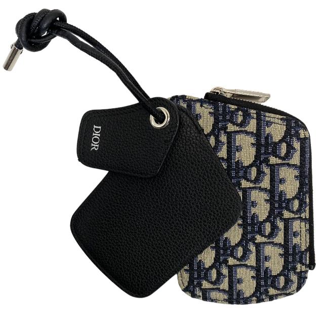 【未使用】クリスチャンディオール 名刺入れ オブリーク トロッター柄 サドル DIOR ディオールトロッターサドルカードケース定期入れ名刺入れ