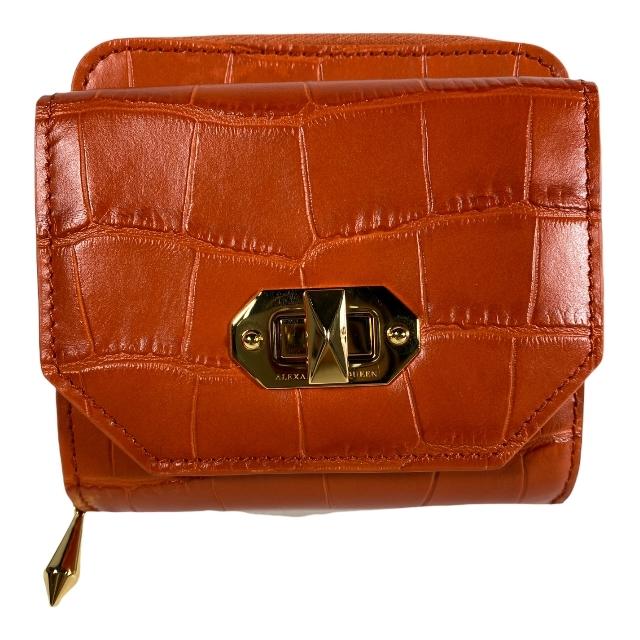 Alexander McQueen アレキサンダーマックイーン クロコ型押し レザー 