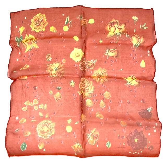 HERMES エルメス スカーフ プチカレ GUCCI バラ花柄 ミニスカーフ HERMES エルメス スカーフ カレ45 プチカレ フラワー 花 バラ