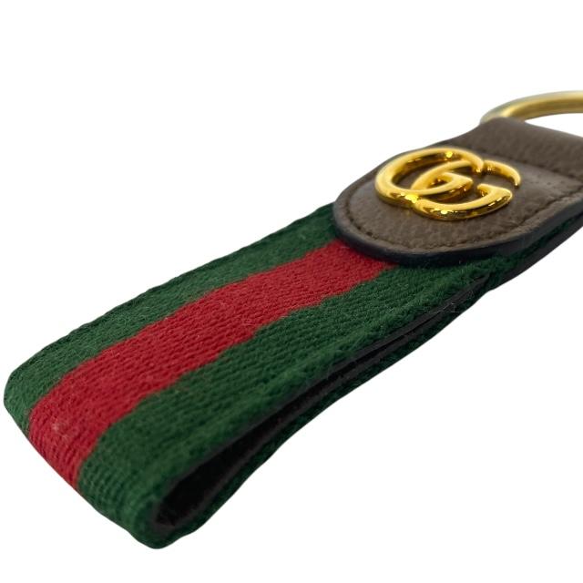 グッチ/GUCCI/キーリング/オフィディア/キャンバス×レザー×メタル/グリーン×レッド/523161【SA8569】 GUCCI - グッチ/GUCCI/キーリング/オフィディア/キャンバス×レザー