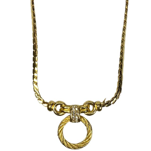 Christian Dior ディオール ネックレス ツイストサークル ライン  