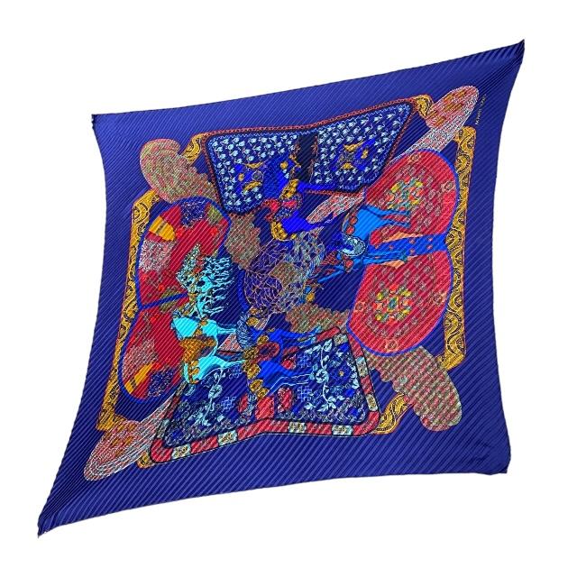 HERMES エルメス スカーフ ART des STEPPES ステップ美術 プリーツ 