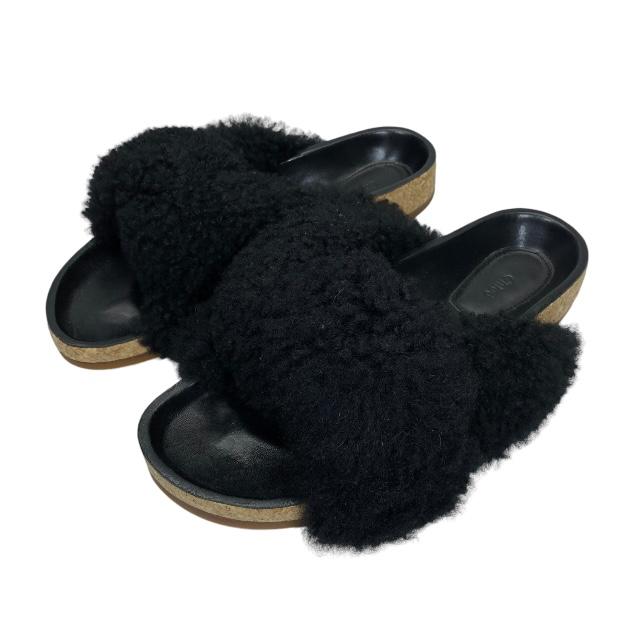 Chloe ファーサンダル37