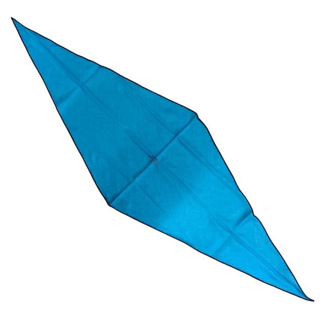 【美品】HERMES エルメス ロザンジュ スカーフ ストール ひし形スカーフ アクセサリー カシミヤ シルク ロゴ ブルー | HERMES