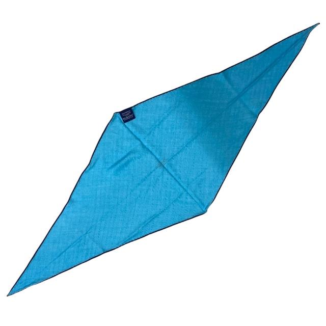 【美品】HERMES エルメス ロザンジュ スカーフ ストール ひし形スカーフ アクセサリー カシミヤ シルク ロゴ ブルー | HERMES | 04