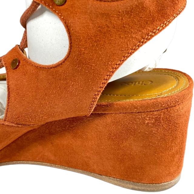 未使用美品】Chloe クロエ CH24522 レースアップ ヒール サンダル 靴 