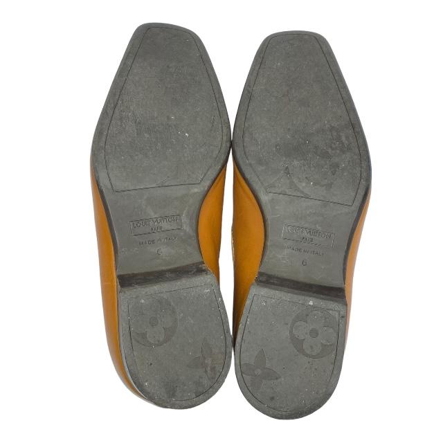 【正規】美品 ルイヴィトン レザー ローファー ビジネスシューズ 革靴 71/2 LOUIS VUITTON ルイ ヴィトン ローファー シューズ 革靴