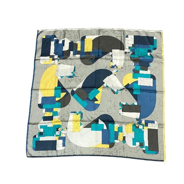 美品】HERMES エルメス カレ90 ECHEC AU ROI チェックメイト スカーフ 