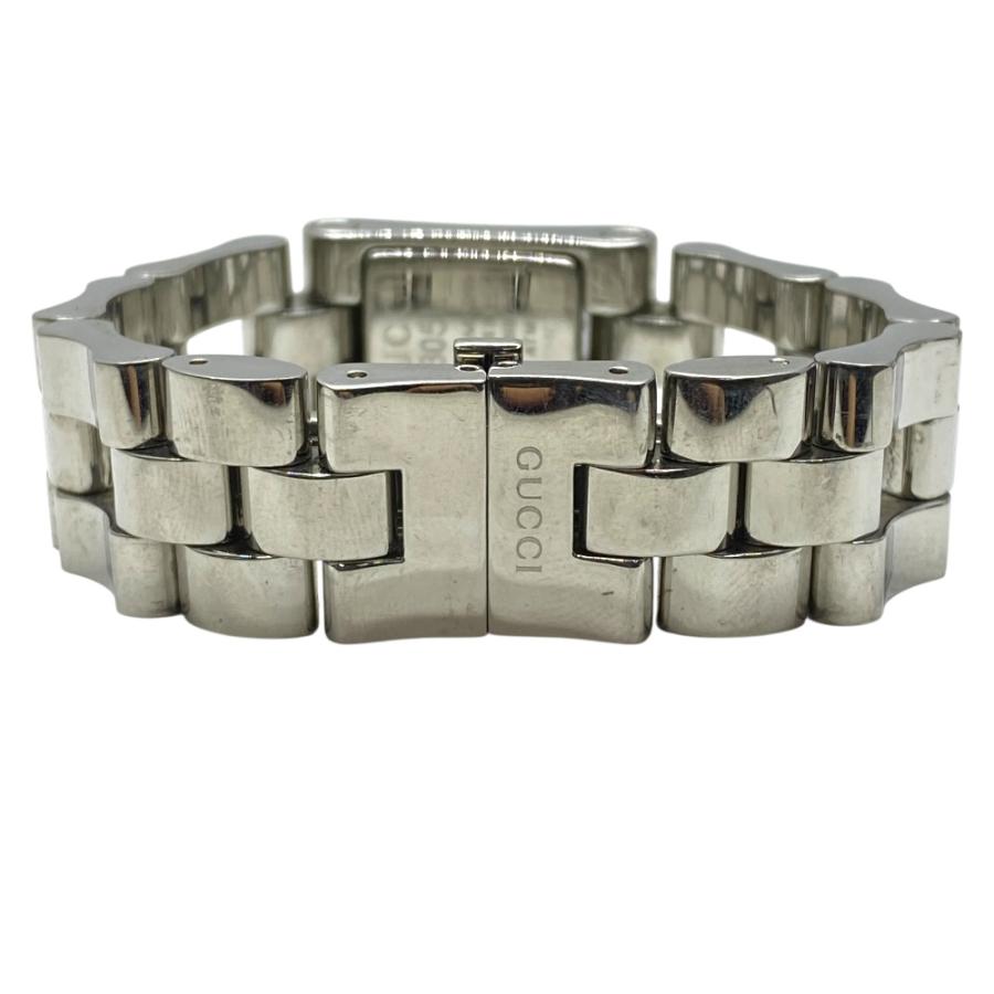 稼働品 グッチ 2305L 腕時計　時計 クオーツ ウォーターレジスタント 3ATM スクエア ステンレススチール ST ブラック×シルバー GUCCI | GUCCI | 04