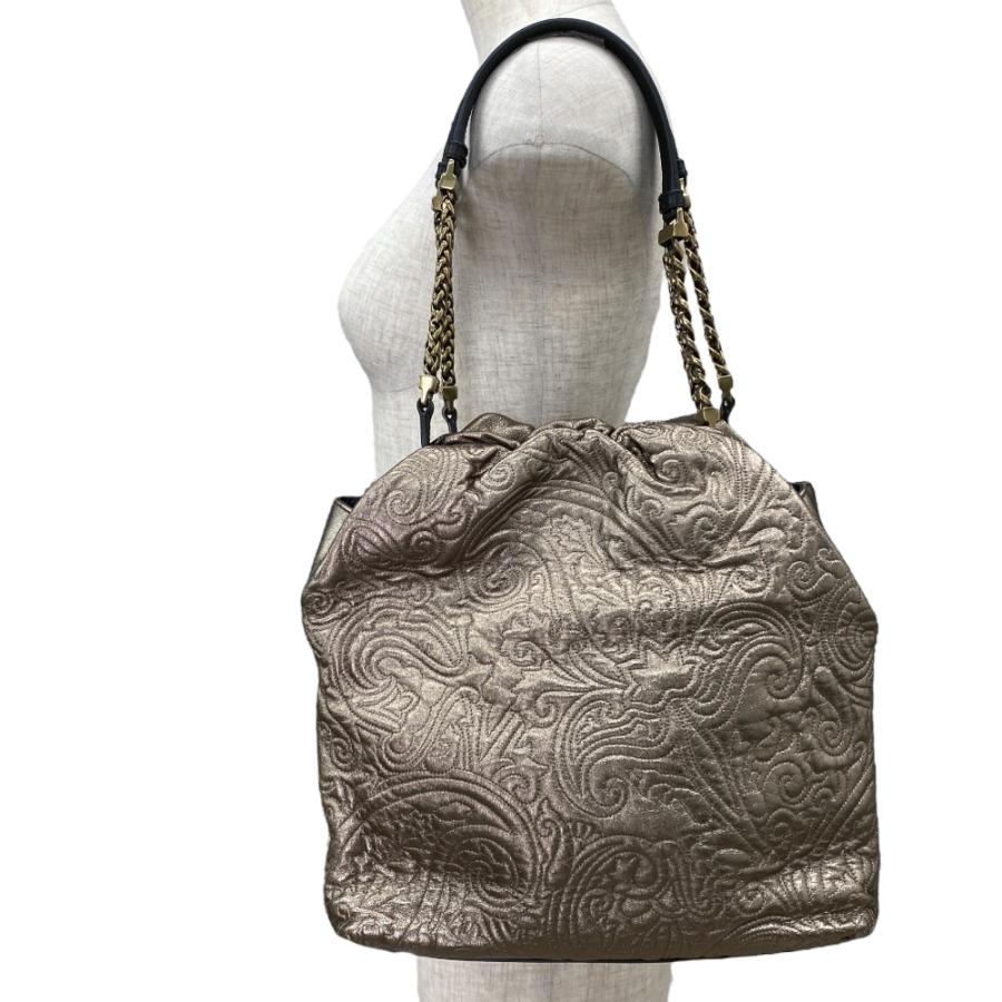 ETRO マルゴット　型押しレザー　ショルダーバッグ　ペイズリー ETRO（エトロ） マルゴット ハンドバッグ ショルダーバッグ トート