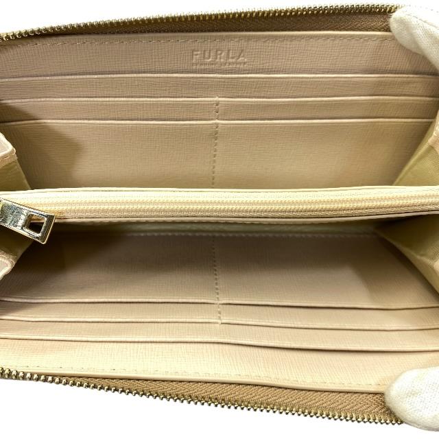 美品 フルラ 長財布 バビロン ベージュ フラップ レザー メンテナンス済み フルラ 長財布 財布 レディース バビロン エクストラ ラージ