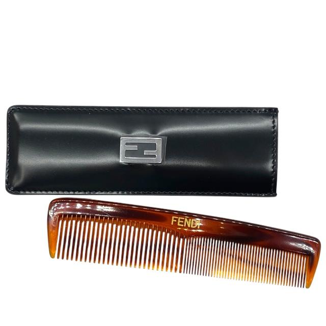 FENDI フェンディブラウン コーム レディースロゴ入り ブラウン