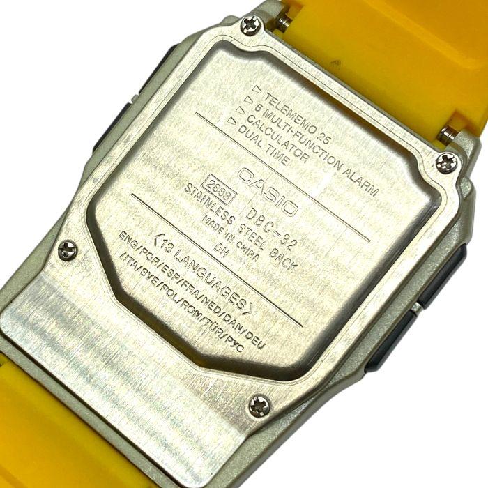 稼働品 カシオ データバンク 腕時計 時計 クォーツ デジタル 電卓 ラバー イエロー DBC-32　CASIO | CASIO | 06