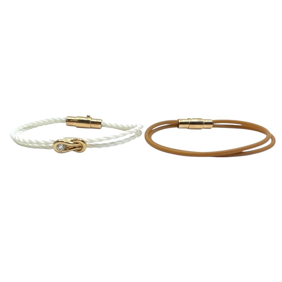 FOREVERMARK フォーエバーマーク エンコルディア コードブレスレット バングル アクセサリー K18 ダイヤモンド 0.16ct ホワイト系_5