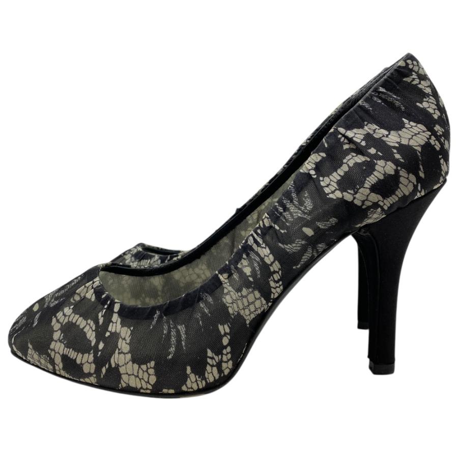 ドルチェ&ガッバーナ ヒール パンプス シューズ メッシュ ブラック ホワイト ドルガバ DOLCE&GABBANA サイズ37(約24cm)]_2
