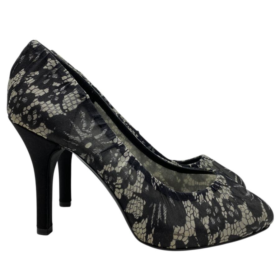 ドルチェ&ガッバーナ ヒール パンプス シューズ メッシュ ブラック ホワイト ドルガバ DOLCE&GABBANA サイズ37(約24cm)]_4