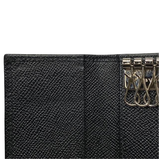 BVLGARI（ブルガリ） 6連 キーケース コンパクト ロゴ レザー ブラック