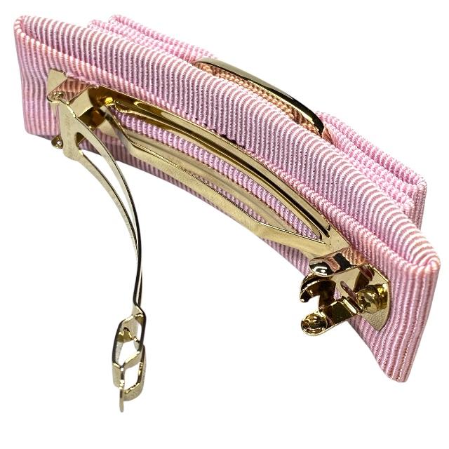 希少色 フェラガモ バレッタ ヘアアクセサリー ヴァラ リボン　ピンク FERRAGAMO 【現行モデル美品】 Ferragamo フェラガモ ヴァラリボン