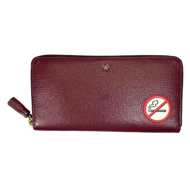 美品】ANYA HINDMARCH アニヤハインドマーチ 長財布 財布 ラウンド