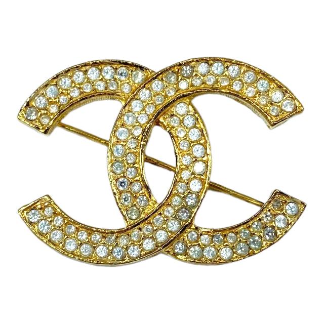 CHANEL シャネル ブローチ ピンブローチ ココマーク ゴールド ライン 