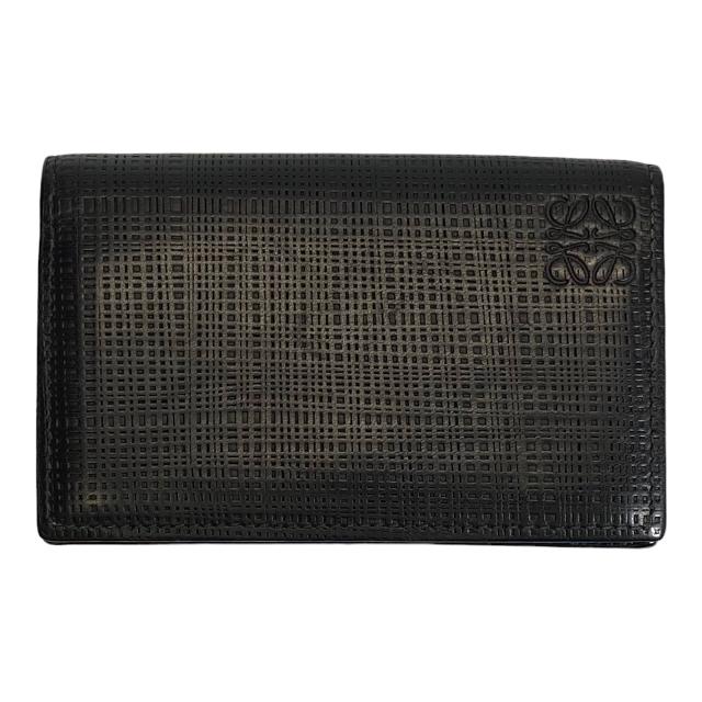 LOEWE ロエベ カードケース カードホルダー 名刺入れ 二つ折り アナグラム ロゴ 型押し レザー ブラック :0209-a4709n:SENSE  Yahoo!ショッピング店 - 通販 - Yahoo!ショッピング