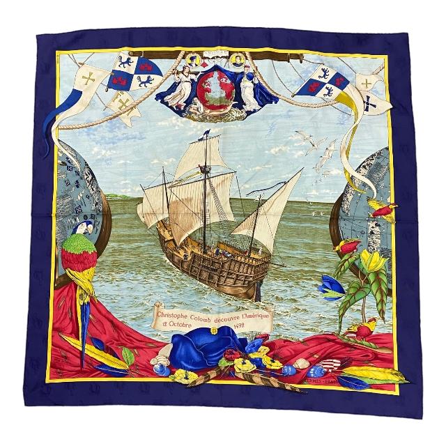 HERMES エルメス Christophe Colomb クリストファーコロンブス 船 カレ