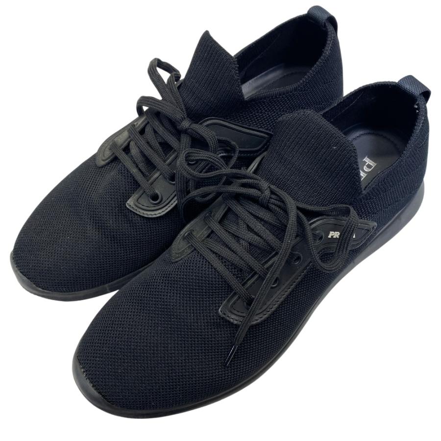 PRADA ブラック スニーカー PRADA（プラダ） ローカット スニーカー シューズ ブラック メッシュ