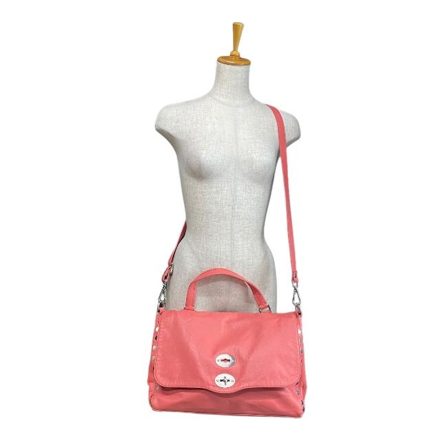史上一番安い ZANELLATO ザネラート ポスティーナ 2way ハンドバッグ ショルダーバッグ 手持ち鞄 斜め掛け 肩掛け レザー ピンク