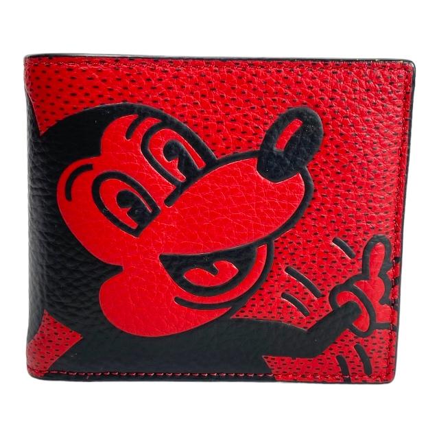 COACH コーチ 二つ折り財布 財布 コンパクトウォレット Disney Mickey