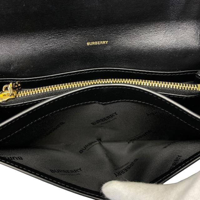 ⭐️未使用級⭐️BURBERRY バーバリー レザー 二つ折り長財布 ブラック　黒 国内即発 バーバリー 長財布 2つ折り メンズ BLACK-BLACK