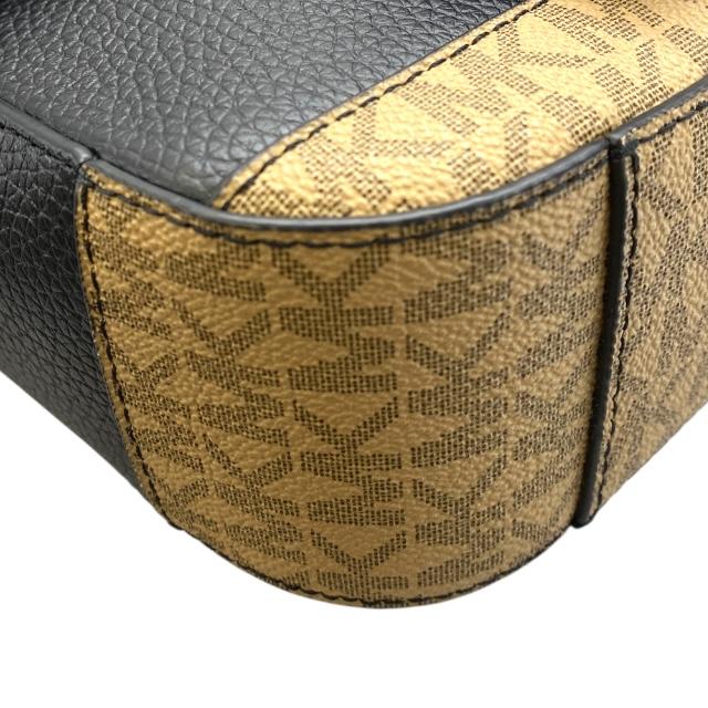 【美品】MICHAEL KORS マイケルコース メッセンジャーバッグ ショルダーバッグ クロスボディバッグ MK柄 ロゴ レザー ブラック_2