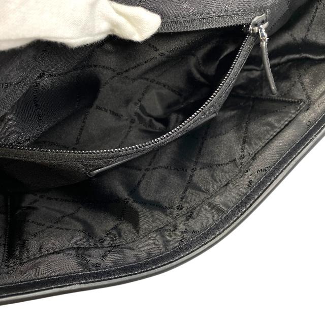 【美品】MICHAEL KORS マイケルコース メッセンジャーバッグ ショルダーバッグ クロスボディバッグ MK柄 ロゴ レザー ブラック_5