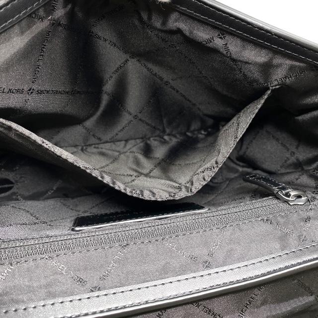 【美品】MICHAEL KORS マイケルコース メッセンジャーバッグ ショルダーバッグ クロスボディバッグ MK柄 ロゴ レザー ブラック_6