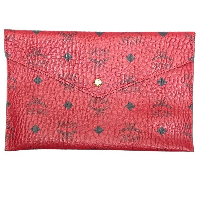 MCM クラッチバッグ 赤 エムシーエム