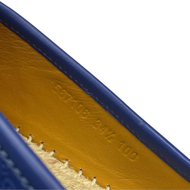 最終値下げ！GUCCI フラットシューズ ブルー GUCCI（グッチ） 【新品】GUCCI 567106 マイクロシマ エスパドリーユ