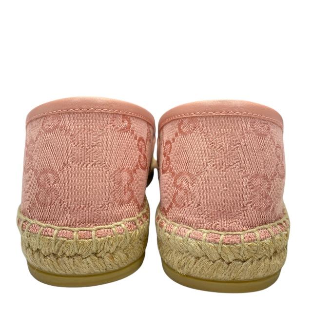 新品 GUCCI エスパドリーユ フラット シューズ スリッポン 37 1/2 GUCCI 未使用◎スペイン製 グッチ 466902 レディース GG