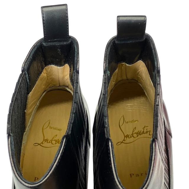 クリスチャンルブタンChristian Louboutin ソックスブーツ　37 Booty Lock - ローブーツ - カーフレザー - ブラック