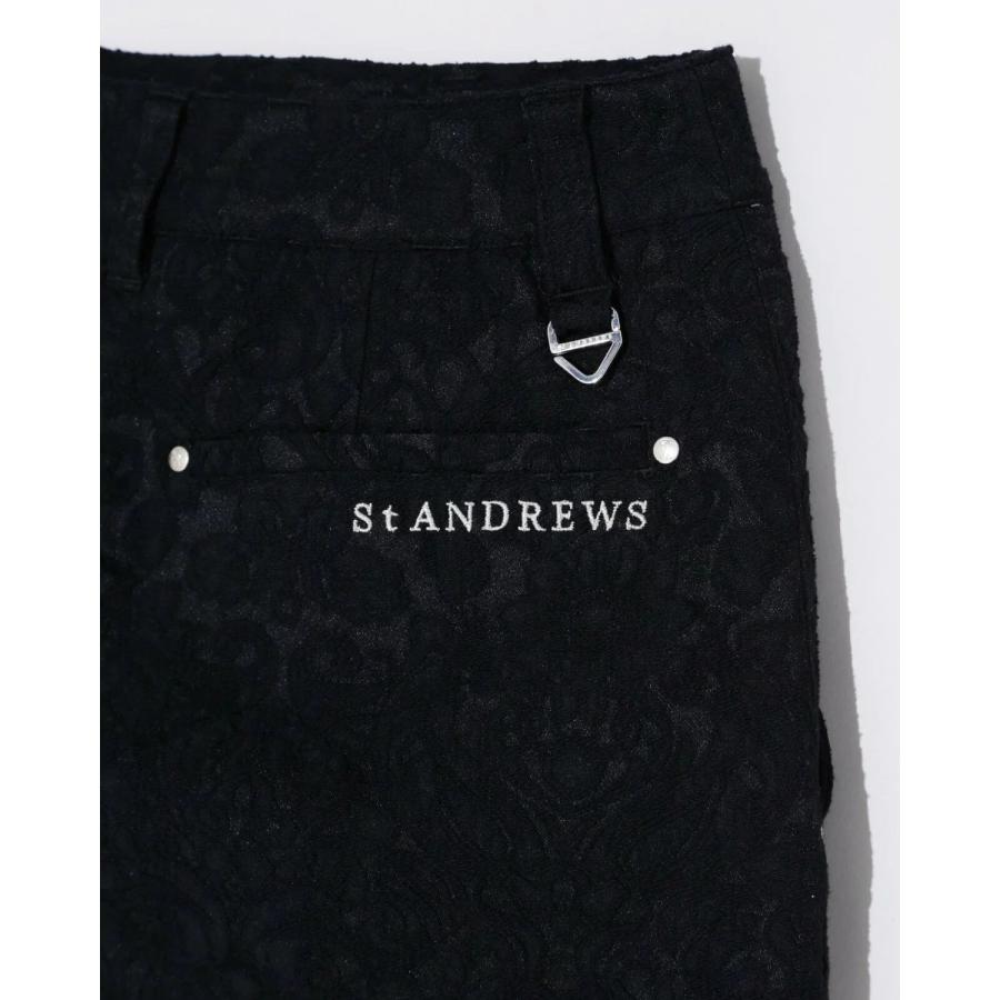 新品 St ANDREWS セントアンドリュース オーナメントジャガードスカート ゴルフウエア ブラック 定価35,200円 3134206 [Sサイズ] | St ANDREWS | 02