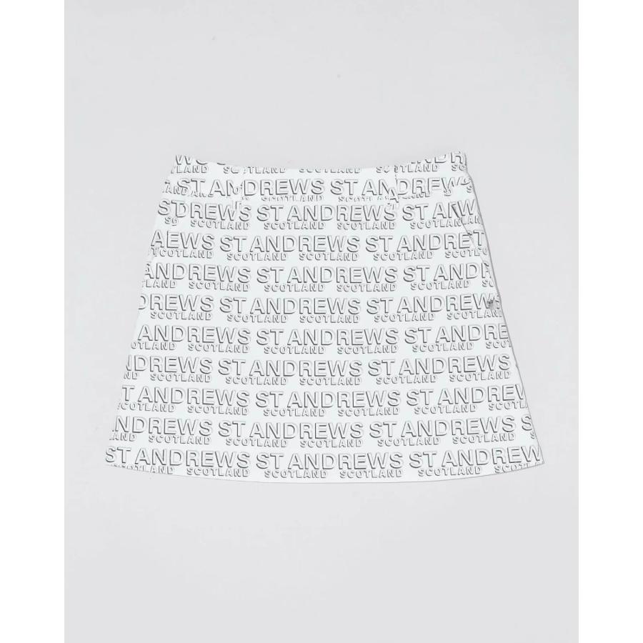 【新品タグ】セント・アンドリュース プリーツスカート S オフホワイト ゴルフ St ANDREWS 新品 セントアンドリュース デジタルロゴプリントスカート