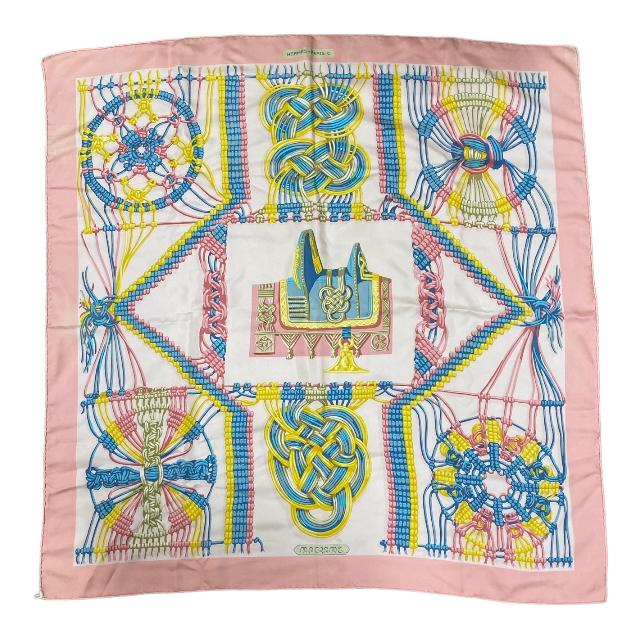 エルメス スカーフ ハンカチ カレ90 70年代ヴィンテージ プリント-