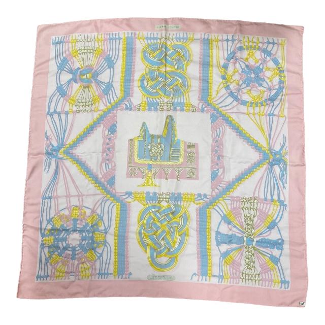 エルメス スカーフ ハンカチ カレ90 70年代ヴィンテージ プリント-