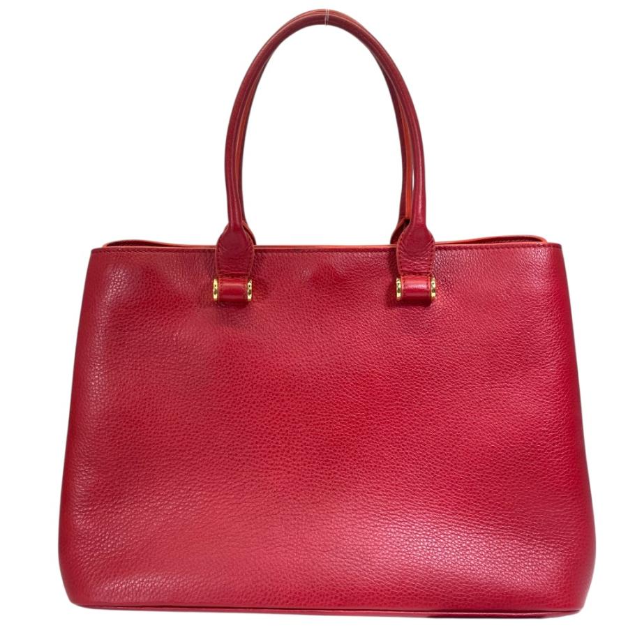 美品✨️マックスマーラ 3ルーム ハンドバッグ ゴールド金具 レザー ブラック Max Mara（マックスマーラ） レザーハンドバッグ ゴールド金具 レッド