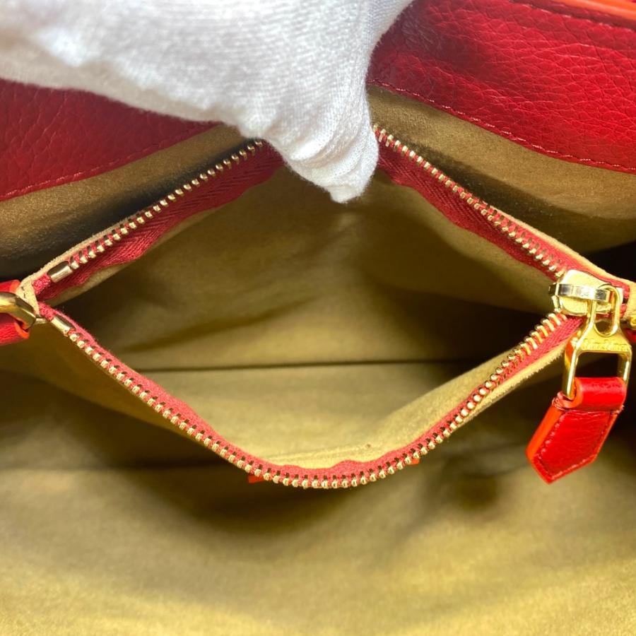 Max Mara（マックスマーラ） レザーハンドバッグ ゴールド金具 レッド