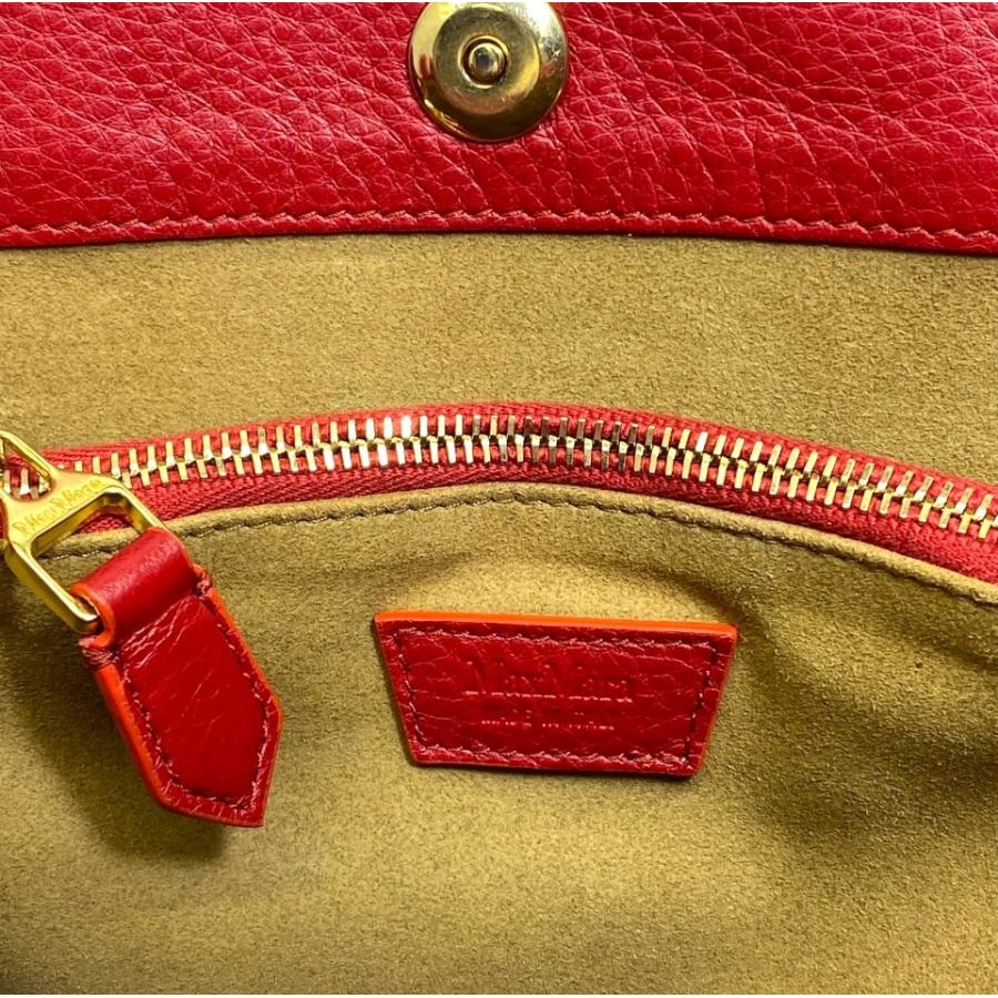 Max Mara（マックスマーラ） レザーハンドバッグ ゴールド金具 レッド