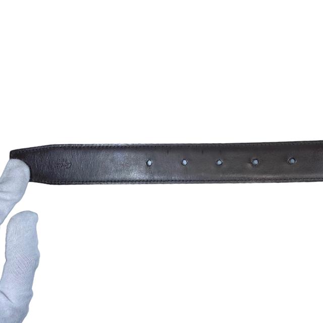 Cartier カルティエ 小物 ベルト レザー ブラック ロゴ シルバー金具