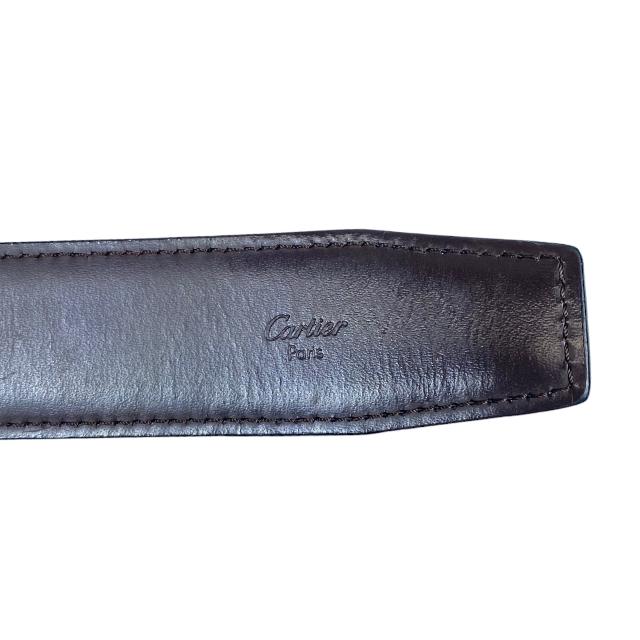Cartier カルティエ 小物 ベルト レザー ブラック ロゴ シルバー金具