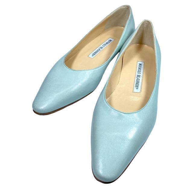 MANOLO BLAHNIK マノロブラニク フラットシューズ パンプス 靴 レザー 